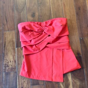 Alythea Strapless Red Dress